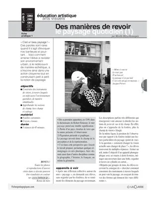 Des manières de revoir le paysage quotidien (1)
