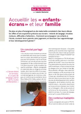 Accueillir les « enfants-écrans » et leur famille