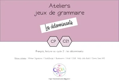 Jeux de grammaire sur les déterminants CP CE1 – Thème Printemps