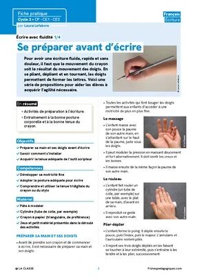 Écrire avec fluidité - Outils et conseils pour l'enseignement de l'écriture