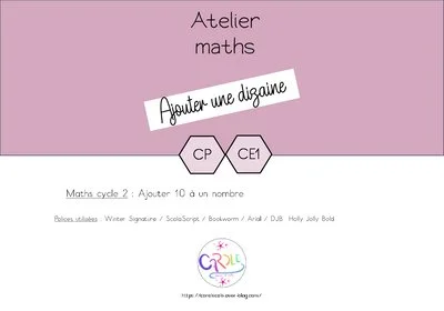 Atelier maths : ajouter une dizaine