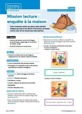Mission lecture : enquête à la maison !