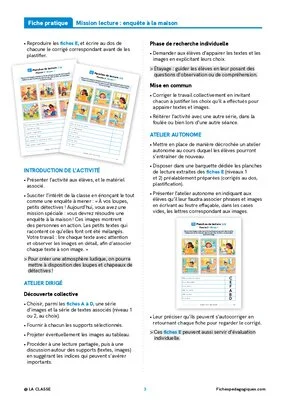 Mission lecture : enquête à la maison !