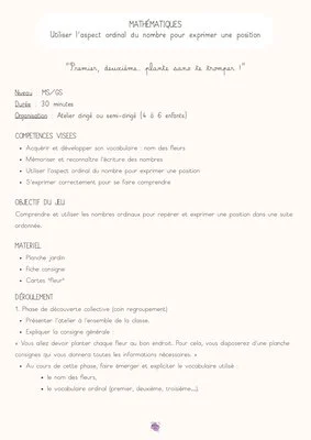 Plante au bon rang !