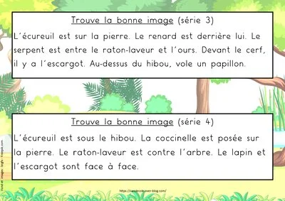 La forêt - Activités de compréhension de textes