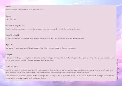 Le jeu du portrait