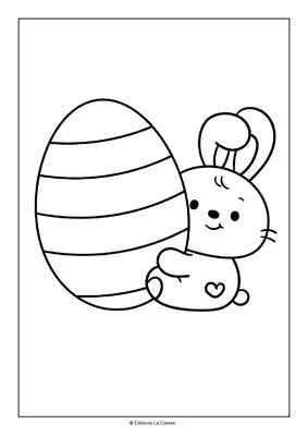 Coloriages d'avril : 14 fiches lapins, œufs et poussins
