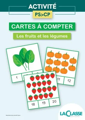 Cartes à compter - Les fruits et les légumes