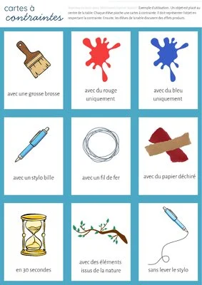 Cartes à contraintes en arts plastiques