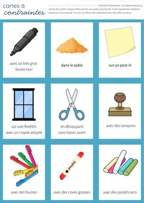 Cartes à contraintes en arts plastiques