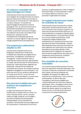 Banque d'exercices de français CE1 – Révisions de fin d'année