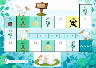 Jeu de l'oie Objectif 10 : apprendre les compléments à 10