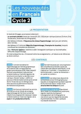 Tout sur les nouveaux programmes - Cycles 2 et 3