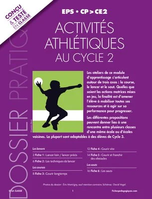 Activités athlétiques au Cycle 2