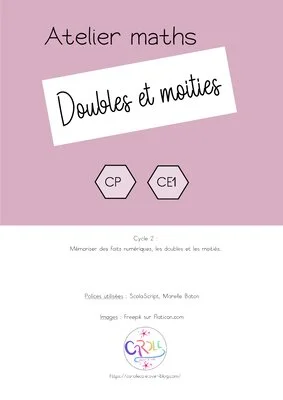 Ateliers maths : doubles et moitiés