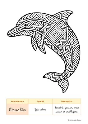 Mandalas animaux totems à colorier – 15 modèles pour la classe