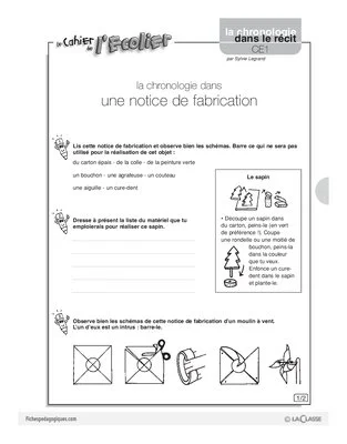 La chronologie dans une notice de fabrication