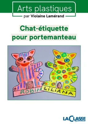 Chat-étiquette pour portemanteau