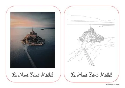 Paysages et monuments de France : affichettes et coloriages