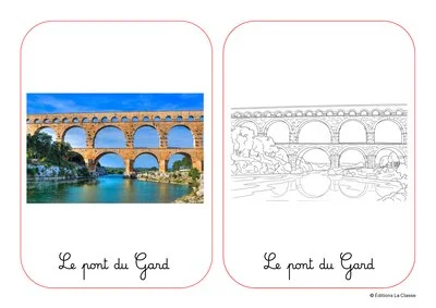 Paysages et monuments de France : affichettes et coloriages