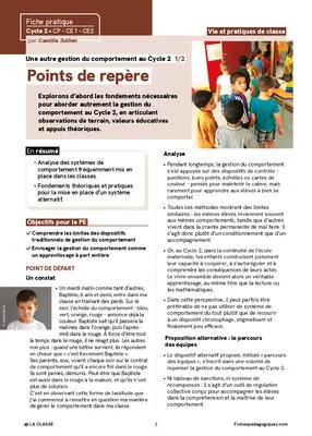 Une autre gestion du comportement au Cycle 2