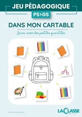 Dans mon cartable : activité de maths pour jouer avec les petites quantités