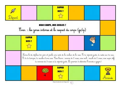 « Mon corps, mes règles » - Jeu de l'oie EVAR