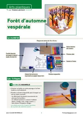 Forêt d'automne vespérale