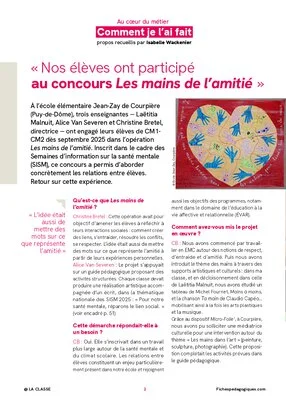 « Nos élèves ont participé au concours Les mains de l'amitié  »