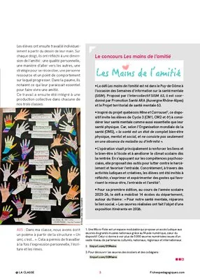 « Nos élèves ont participé au concours Les mains de l'amitié  »