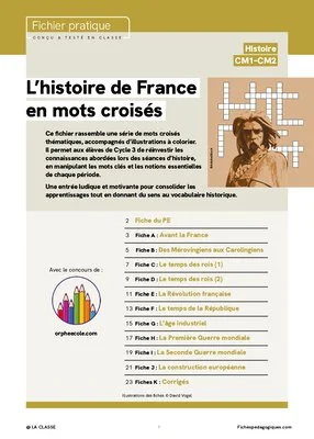 L'histoire de France  en mots croisés