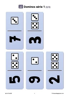 Dominos des nombres jusqu'à 10