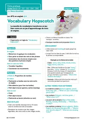 Les APQ en anglais : 6 jeux pour apprendre en bougeant