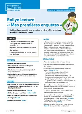 Rallye lecture CE1-CE2 « Mes premières enquêtes »
