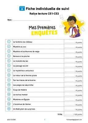 Rallye lecture CE1-CE2 « Mes premières enquêtes »