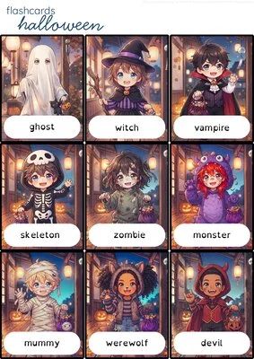 Flashcards Halloween en anglais - Cycle 3
