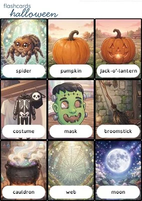 Flashcards Halloween en anglais - Cycle 3