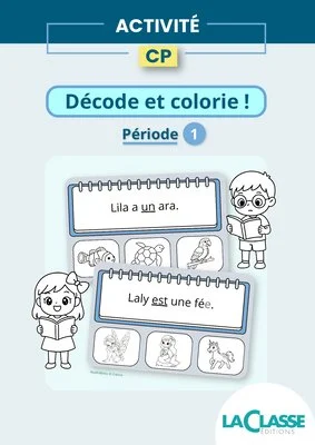 Livret d'activités de lecture CP - Décodage de phrases courtes (Période 1)