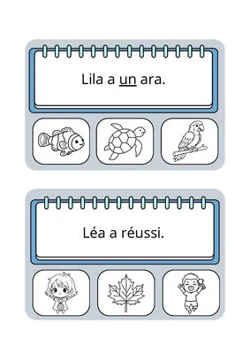 Livret d'activités de lecture CP - Décodage de phrases courtes (Période 1)