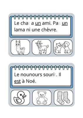 Livret d'activités de lecture CP - Décodage de phrases courtes (Période 2)