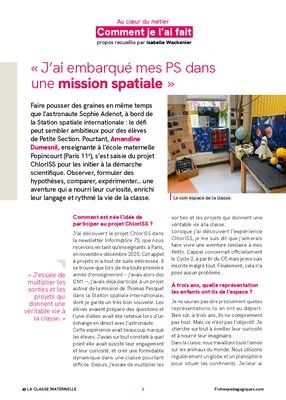 « J'ai embarqué mes PS dans une mission spatiale »