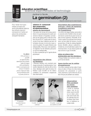 Jardiner (3) / La germination (2)