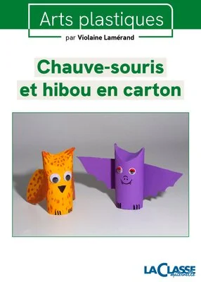 Chauve-souris et hibou en carton