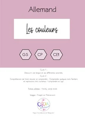 Les couleurs en allemand