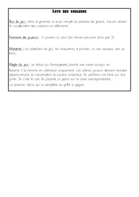 Les couleurs en allemand