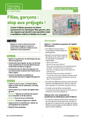 Filles, garçons : stop aux préjugés !