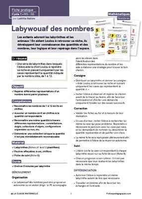 Labywouaf des nombres - 12 labyrinthes mathématiques MS-GS