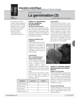 Jardiner (4) / La germination (3)