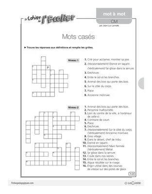 Mot à mot / Mots casés