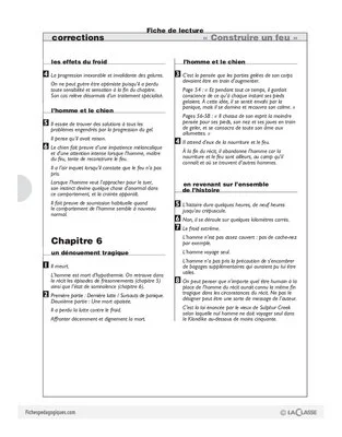 Construire un feu (2) / Lecture suivie
